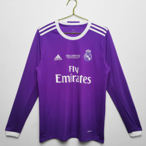 2016 17 Season Real Madrid 16/17 Away Long Sleeve Soccer Retro Jerseys