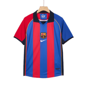 2001 02 Season Barcelona 01/02 Home Soccer Retro Jerseys RIVALDO #10