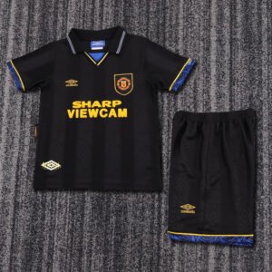 1993 94 Season Manchester United 93/94 Away Soccer Retro Jerseys Kids (Jersey+Shorts)