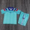 1992 95 Season Barcelona 92/95 Away Green Soccer Retro Jerseys Kids (Jersey+Shorts)