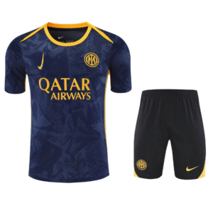 New arrival 2526 Season Inter Milan jersey  25/26 dark blue and yellow Short vest jersey set