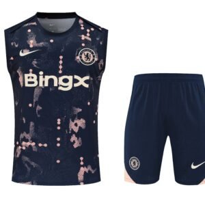 New arrival 2526 Season Chelsea jersey 25/26 blue and pink Short vest set