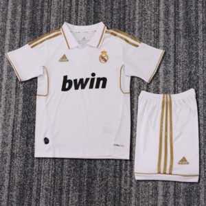 2011 12 Season Real Madrid Jersey 11/12 Home Soccer Retro Jerseys kids (Jersey+Shorts)