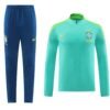 2425 Season Brazil Jersey 24/25 01 lake green Training jacket half-pulled