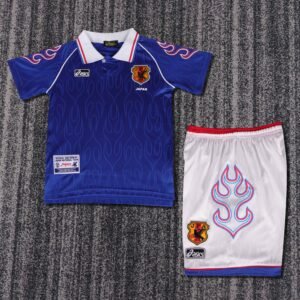 1998 Season Japan 98 Home Soccer Retro Jerseys Kids (Jersey+Shorts)