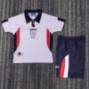 1998 Season England 98 Home White Soccer Retro Jerseys Kids (Jersey+Shorts)
