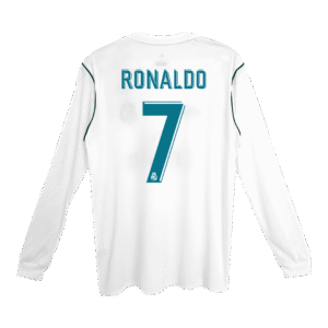 2017 18 Season Real Madrid 17/18 Home Long Sleeve Soccer Retro Jersey RONALDO #7