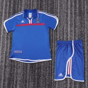 2000 Season France 00 Home Soccer Retro Jerseys Kids (Jersey+Shorts)