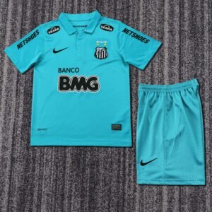 2012 13 Season Santos FC 12/13 2nd Away Match Soccer Retro Jerseys Kids (Jersey+Shorts)