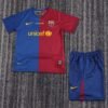 2008 09 Season Barcelona 08/09 Home Champions League Edition Soccer Retro Jerseys Kids (Jersey+Shorts)