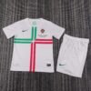 2012 Season Portugal 12 Away White Soccer Retro Jerseys Kids (Jersey+Shorts)