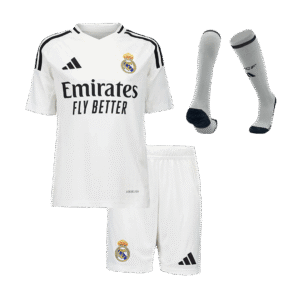 2425 Season Real Madrid 24/25 Home Soccer Jersey kids Fulls Set (Jersey+Shorts+Socks)