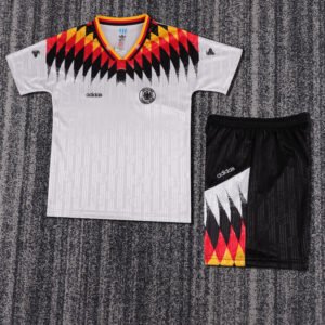 1994 Season Germany 94 Home White Soccer Retro Jerseys Kids (Jersey+Shorts)