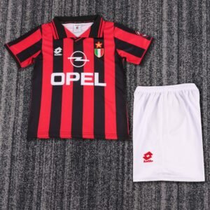 1996 97 Season AC Milan 96/97 Home Soccer Retro Jerseys Kids (Jersey+Shorts)