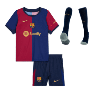 2425 Season Barcelona 24/25 Home Soccer Jersey kids Fulls Set(Jersey+Shorts+Socks)