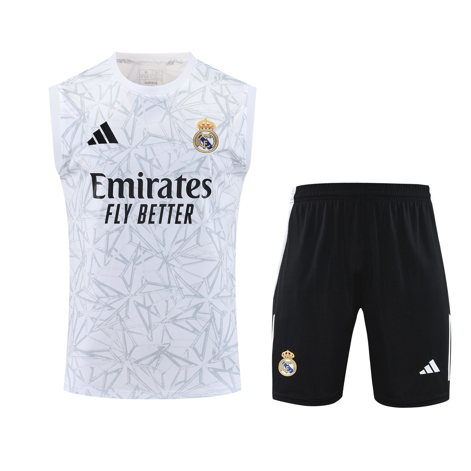 New arrival 2526 Season Real Madrid Jersey 25/26 White Short Vest Suit