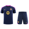 New arrival 2526 Season Barcelona jersey 25/26 black and purple Short vest jersey set