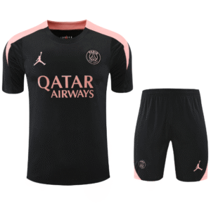 New arrival 2526 Season Paris Saint-Germain jersey 25/26 black and pink Short vest jersey set