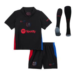 2425 Season Barcelona 24/25 Away Soccer Jersey Kids Fulls Set (Jersey+Shorts+Socks)