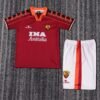 1998 99 Season Roma 98/99 Home Soccer Retro Jerseys Kids (Jersey+Shorts)
