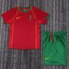 2004 Season Portugal 04 Home Soccer Retro Jerseys Kids (Jersey+Shorts)