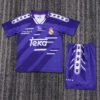 1994 96 Season Real Madrid 94/96 away Soccer Retro Jerseys kids (Jersey+Shorts)
