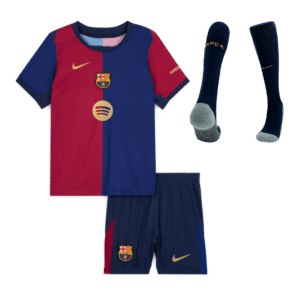 2425 Season Barcelona 24/25 Home Soccer Jersey Kids Fulls Set (Jersey+Shorts+Socks) -Spotify Logo Without Text