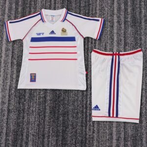 1998 Season France 98 Away Soccer Retro Jerseys Kids (Jersey+Shorts)