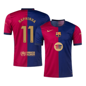 2425 Season  Barcelona Home Fan version Soccer Jersey -（Spotify Logo Without Text）RAPHINHA #11