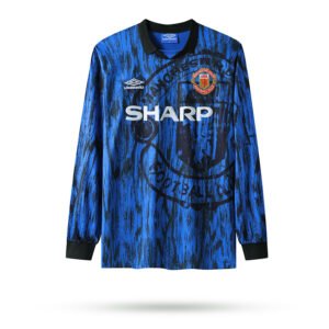 1992 93  Season Manchester united (LS) 92/93 Away long sleeve Retro Jerseys