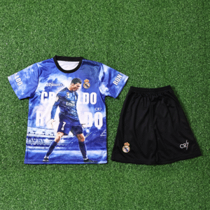 Real Madrid Kids Cristiano Ronaldo Memorial Edition Football Jersey (Jersey + Shorts)