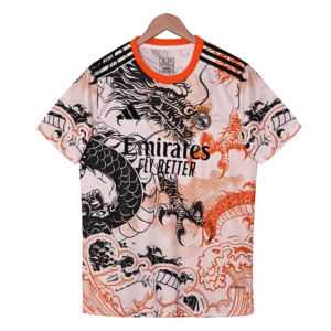 2526 Season Real Madrid Jersey 25/26 Fan version special edition black orange dragon football jersey