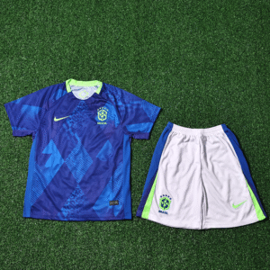  2526 Season Brazil 25/26 Away Kids Football Jersey (Jersey+Shorts)