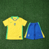  2526 Brazil 25/26 Kids Home Football Jersey (Jersey+Shorts)