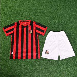 AC Milan Kids 125th Anniversary Edition Football Jersey Full Set Jersey Kit (Jersey+Shorts)