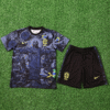 2526 Season Brazil 25/26 kit Blue Black Commemorative Edition Kids Jersey (Jersey + shorts)