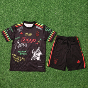 2526 Season Ajax 24/25 Black Graffiti Kids Jersey (Jersey + shorts)