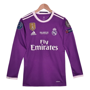 Cristiano Ronaldo #7 2016/17 Season Real Madrid 16/17 kit Purple Away Long Sleeve (LS) Jersey Retro Jerseys